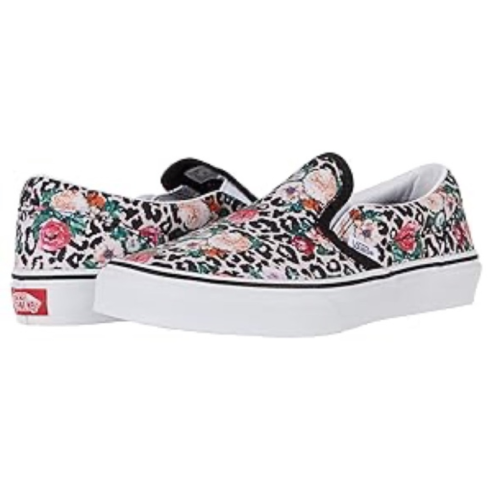 VANS Kids Leopard & Floral Slip Ons